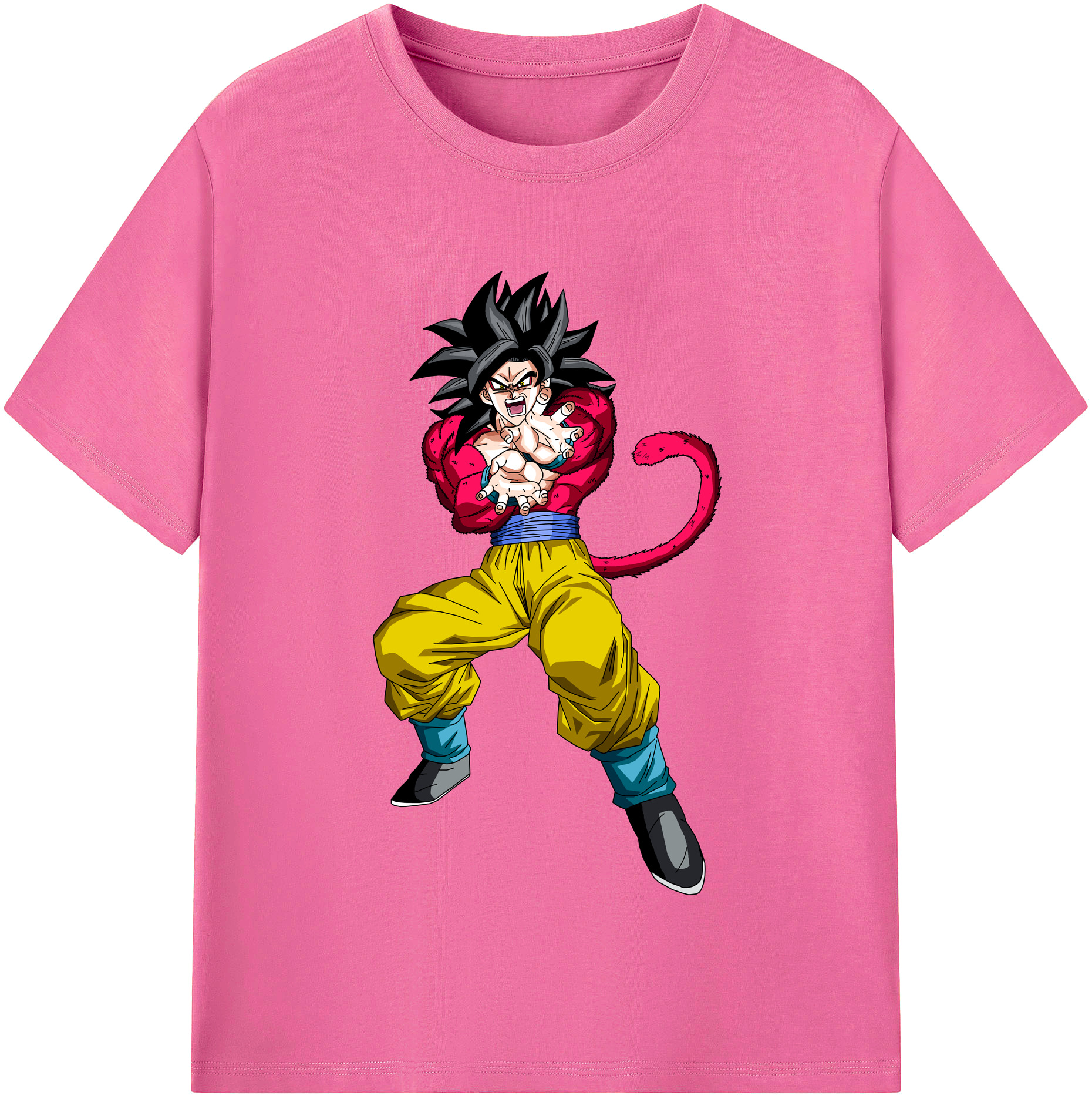 （画像用） ドラゴンボール 孫悟空（そん ごくう）Son Goku カカロット DRAGON BALL Kakarotto レディースカジュアルプリントTシャツ（綿100％）